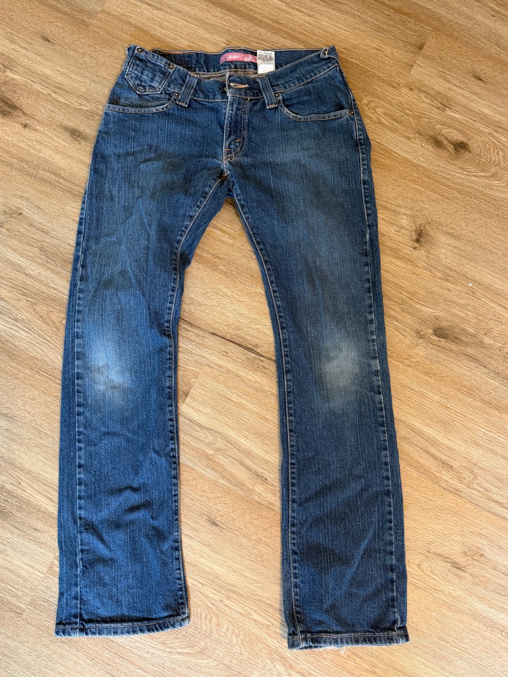 Levi's Women's 504 Dark Indigo Slouch Straight Leg Jeans